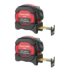 2-Pack 8m/26ft Auto-Lock Tape Measure – Heavy Duty Magnetic Hook, Double-Sided 25mm Blade, Nylon Coated, Class II – Shockproof Case, Belt Clip – Pro Measuring Tape for Trades & DIY