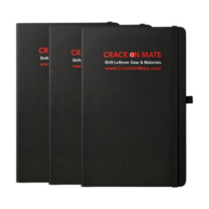 3 Pack – A5 Notebooks – Lined Work Notebook with Elastic Strap & Pen Holder, 120 Pages 80gsm Paper, PU Cover, Site Notebook for Builders, Work Notes