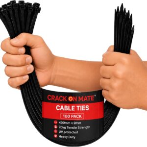 Heavy Duty Cable Ties 400mm x 9mm, 100 Pack
